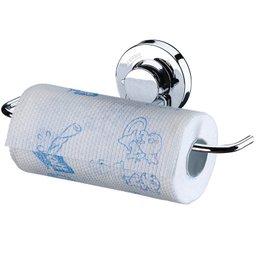 Suporte Multiuso Porta Rolo Papel Toalha Com Ventosa Aço - 3