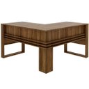 Ver imagem 7 de Mesa de Canto para Escritório em L Angular Detalhe Ripado Nogal