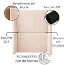 Ver imagem 4 de Cabeceira Solteiro 100 cm com Frame Imperial Boucle Rose Impo