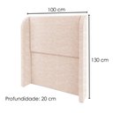 Ver imagem 3 de Cabeceira Solteiro 100 cm com Frame Imperial Boucle Rose Impo