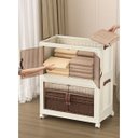 Ver imagem 4 de Armario Organizador 3 Andares Dobravel Empilhavel Porta Objetos Roupas Organizaçao Quarto Sala Escri