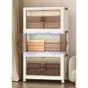 Ver imagem 2 de Armario Organizador 3 Andares Dobravel Empilhavel Porta Objetos Roupas Organizaçao Quarto Sala Escri