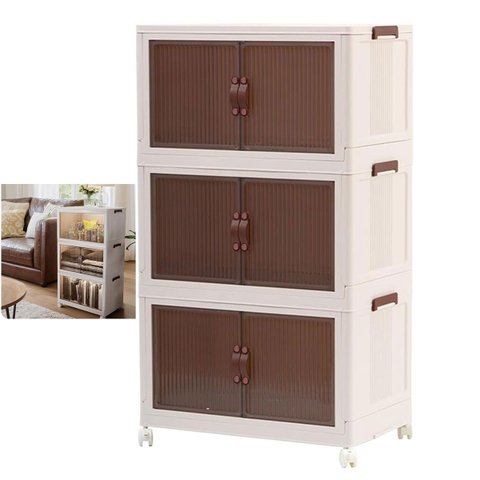 Armario Organizador 3 Andares Dobravel Empilhavel Porta Objetos Roupas Organizaçao Quarto Sala Escri