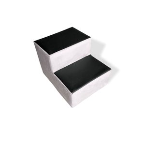 Escada com Degraus para Estética Veludo Bege - In9 Decor