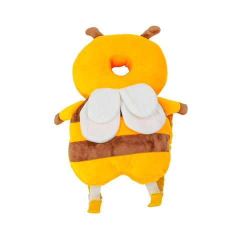 Almofada Mochila Proteção Cabeça Anti Queda Costas Bebe:amarelo
