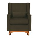 Ver imagem 2 de Poltrona Decorativa Aurora Balanço Vovo Suede Marrom - Fm