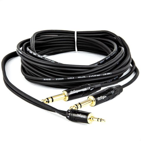 Cabo Adaptador P2 para 2 P10 Estéreo - 10 Metros