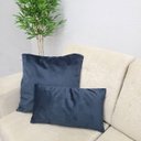 Ver imagem 4 de Capa de Almofada Glamour Decorativa Suede 50 X 50cm Azul Petroleo