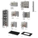 Ver imagem 5 de Cozinha Modulada de Canto Completa 9 Peças Belize Cinza - Henn