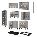 Ver imagem 4 de Cozinha Modulada de Canto Completa 9 Peças Belize Cinza - Henn