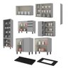 Cozinha Modulada de Canto Completa 9 Peças Belize Cinza - Henn - 4