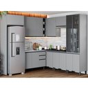 Ver imagem 2 de Cozinha Modulada de Canto Completa 9 Peças Belize Cinza - Henn