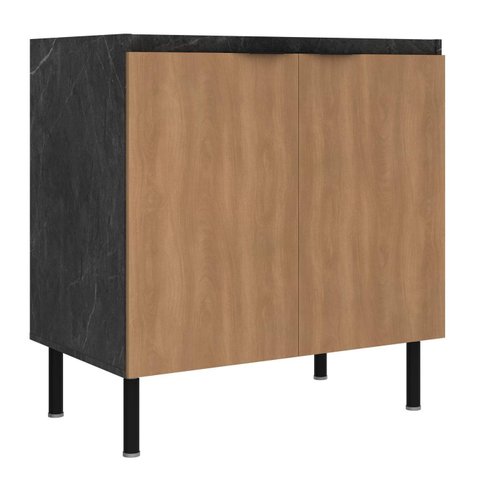 Armário Balcão de Cozinha 80cm 2 Portas S/tampo New York Móvel na Caixa