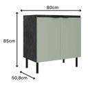 Ver imagem 3 de Armário Balcão de Cozinha 80cm 2 Portas S/tampo New York Móvel na Caixa