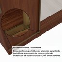 Ver imagem 7 de Guarda-Roupa Casal 3 Portas de Correr com Espelho e Pés 199cm 100% MDF Roma Espresso Móveis Marrom/Jequitiba