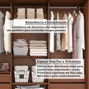 Ver mais imagens de Guarda-Roupa Casal 3 Portas de Correr com Espelho e Pés 199cm 100% MDF Roma Espresso Móveis Marrom/Jequitiba