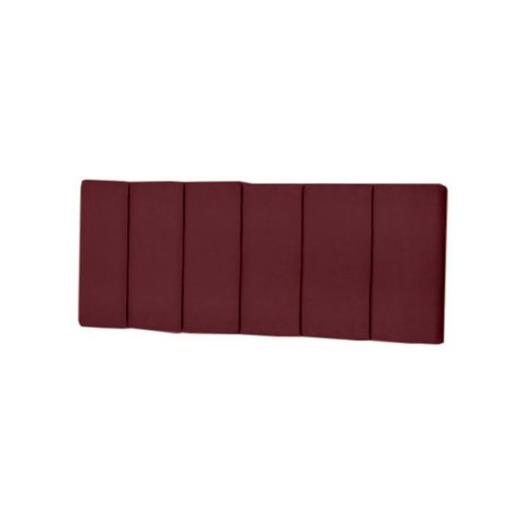 Cabeceira Elegante para Cama Box 200cm Vinho Suede