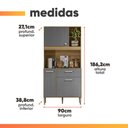 Ver imagem 4 de Armário de Cozinha Compacta 3 Portas 3 Nichos Yogi