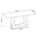 Ver imagem 3 de Mesa de Jantar 6 Lugares Camboja Mel/cinza/grafite - Panorama Móveis