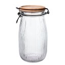 Ver imagem 1 de Pote Vidro Hermético Versalhes Tampa Bambu Trava Prime 1700ml - Lehaví