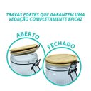 Ver imagem 4 de Pote Vidro Hermético Versalhes Tampa Bambu Trava Prime 1700ml - Lehaví