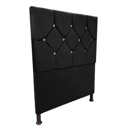 Cabeceira de Cama Box Solteiro Estofada Maju Tt - Preta - 1