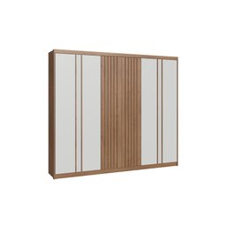 Guarda-roupa 6 Portas Florence 3383a 3 Gavetas Macadâmia/blanc - Castro Florença - 3