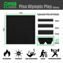Ver imagem 3 de Piso de Borracha Olympic Play 40mm - 1,00x1,00m - Cinza