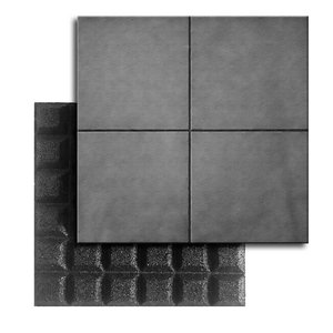 Piso de Borracha Olympic Play 40mm - 1,00x1,00m - Cinza