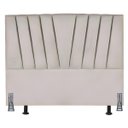 Ver imagem 2 de Cabeceira Cama Box King 195 Cm Lizza em Veludo com Frame:bege