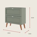 Ver imagem 4 de Gabinete para Banheiro 80cm Retro Mdf Verde Milano - On Móveis