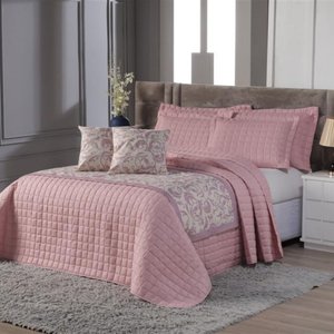 Kit Cobre Leito Premium Bordado Dupla Face com Porta-travesseiro – Casal