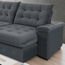 Ver imagem 5 de Sofá 3 Lugares Coliseu 2.30m Retrátil e Reclinável Super Pillow - Chumbo