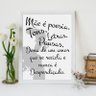Quadro Decorativo com Moldura Mãe é Poesia, Tons, Letras Branco - 30x40cm - 1