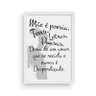 Quadro Decorativo com Moldura Mãe é Poesia, Tons, Letras Branco - 30x40cm - 2