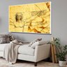 Quadro Leonardo da Vinci:90x60/DOURADA - 2