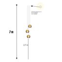 Ver imagem 3 de Lustre Pendente para Sala Pé Direito Duplo Trio Ball P7 - Marfim