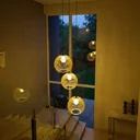 Ver imagem 6 de Lustre Pendente para Sala Pé Direito Duplo Trio Ball P7 - Marfim