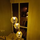 Ver imagem 1 de Lustre Pendente para Sala Pé Direito Duplo Trio Ball P7 - Marfim