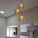 Ver imagem 4 de Lustre Pendente para Sala Pé Direito Duplo Trio Ball P7 - Marfim