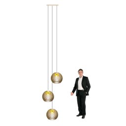 Lustre Pendente para Sala Pé Direito Duplo Trio Ball P7 - Marfim - 6