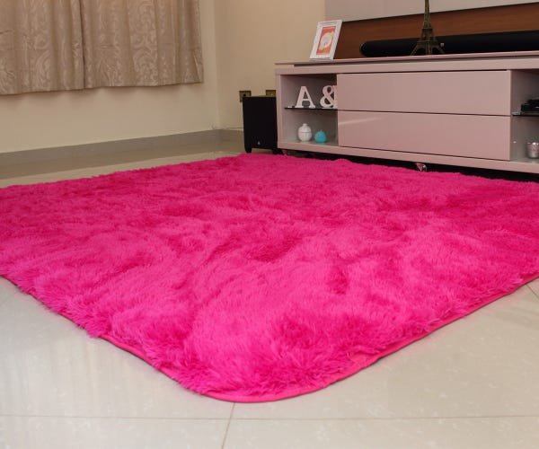 Tapete Felpudo Rosa Pink 1,50Mx2,00M – Pelo Alto – Costa Oro - 1