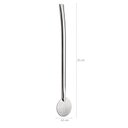 Ver imagem 3 de Bomba Chimarrão 25cm Aço Inox Bomba Lisa Sem Rosca Chata