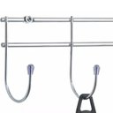 Ver imagem 2 de Suporte De Parede Multiuso Vassouras Utensílios Aço Cromado