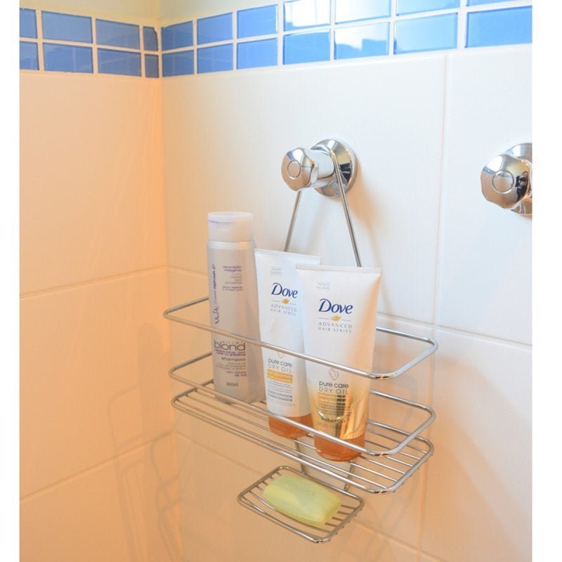 Suporte Porta Shampoo Sabonete Encaixe No Registro Banheiro - 5