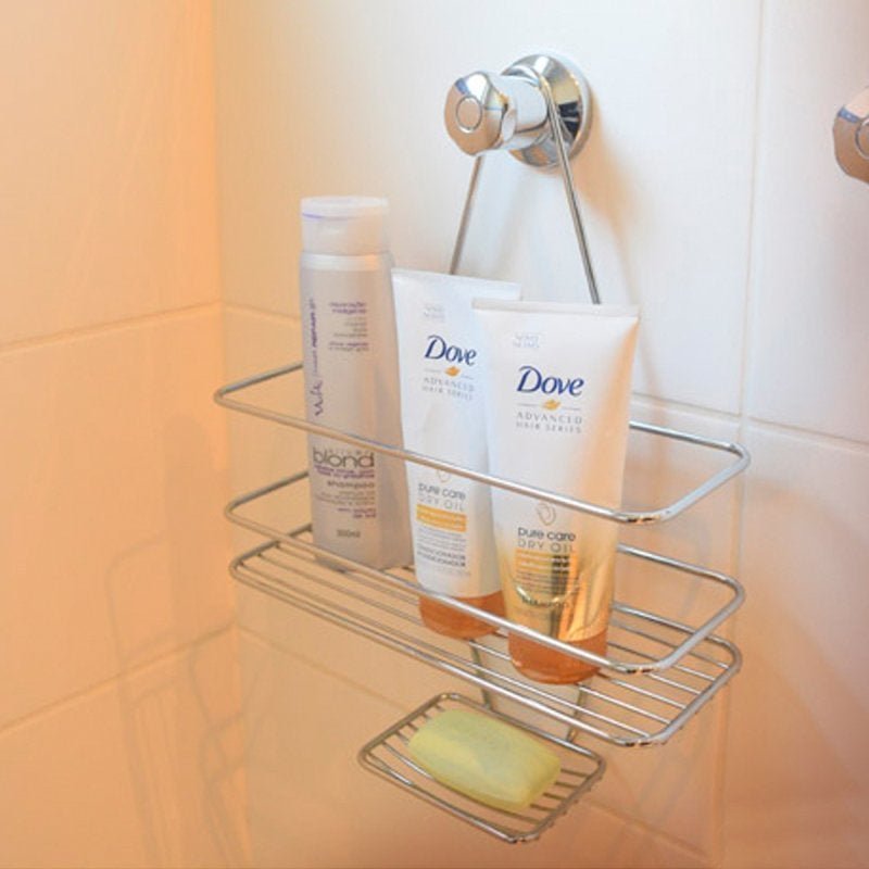 Suporte Porta Shampoo Sabonete Encaixe No Registro Banheiro - 4