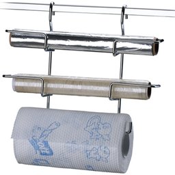 Suporte Triplo Rolos Papel Toalha Filme Alumínio para Barra - 1