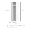 Ver imagem 4 de Guarda Roupa de Canto Reto Modular Altezza Trend Belmax Branco:branco