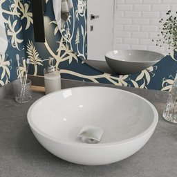 Cuba Pia Banheiro Venus e Valvula Inox Click Branco - 2