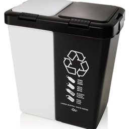 Lixeira Dupla Duo Seletiva Tampas Independentes 20 Litros - 1